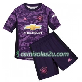 Camisolas de Futebol Manchester United Guarda Redes Criança Equipamento Principal 2019/20 Manga Curta